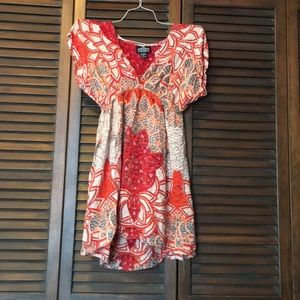 Red and orange summer dress!